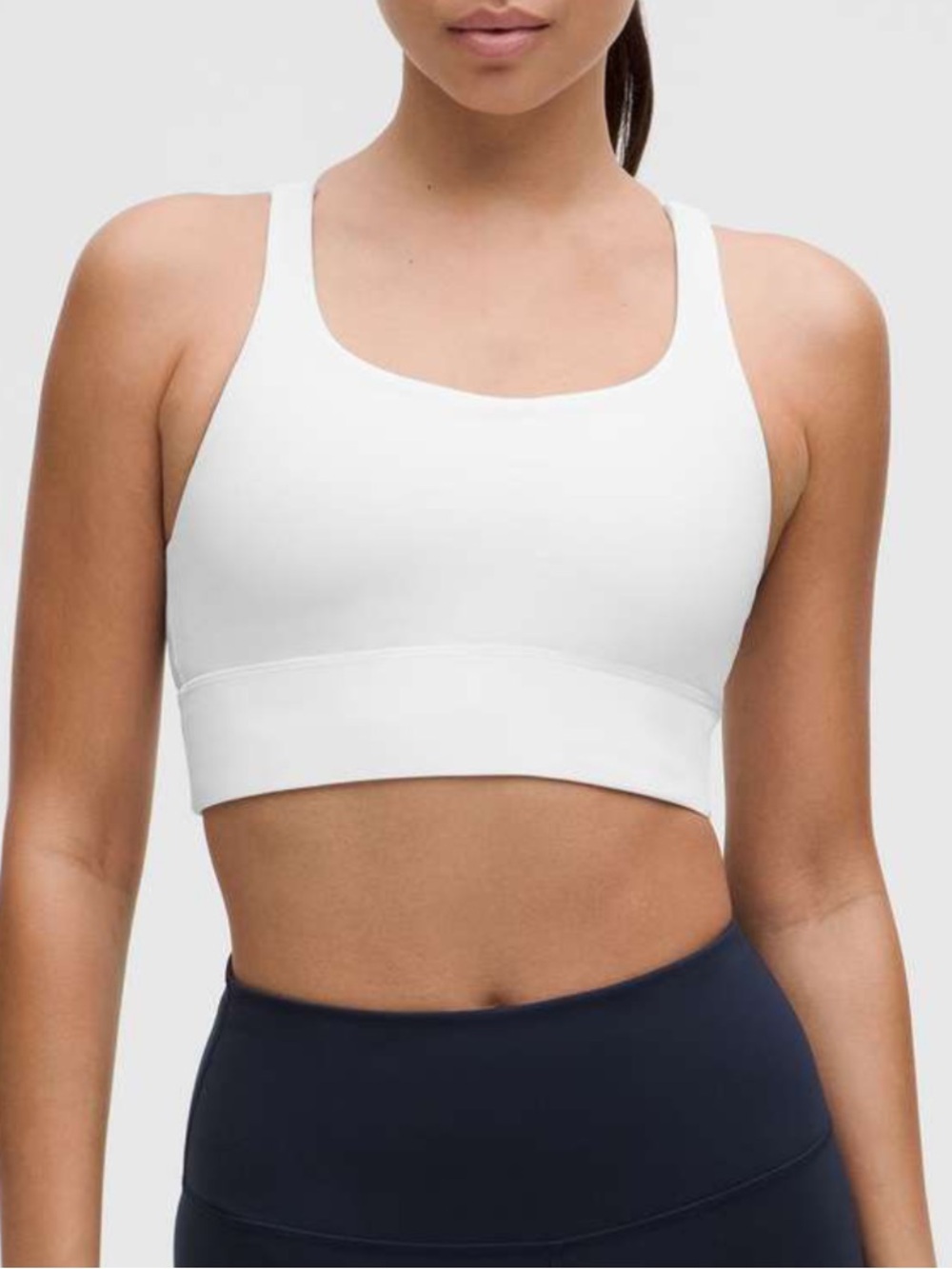 Lululemon Energy Longline Bra *Medium Support, B–D Cups White - Size 6